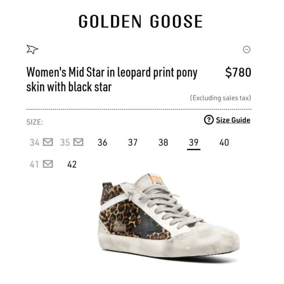 Golden Goose Mid Star Leopard Print Sneakers - Picture 5 of 11